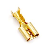 Baomain Female Spade Quick Splice Crimp Terminals 6.3mm Crimp Connector Non Insulated 100 Pcs