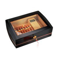 Cigar Holster Cigarette Cigar Box Cedar Wood Production with Hygrometer and humidifier Constant Humidity Box Smoke Cigar humidor Travel Portable Men's Gift Box Large Capacity
