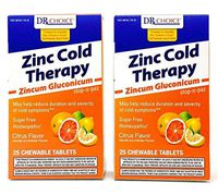 Zinc Lozenges Cold Therapy Homeopathic 50 CHEWABLE Sugar Free