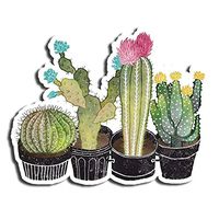 Watercolor Cactus Sticker Succulent Stickers Waterbottle Sticker Tumblr Stickers Laptop Stickers Vinyl Stickers