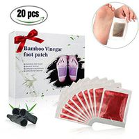 Foot Pads, Y.F.M Bamboo Vinegar Charcoal Foot Patch, 20 Pcs Relieve Tired Foot Pads, Pain Relief Foot Care Relaxing Sheet Help Deep Sleep