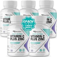 Vitamin C Plus Zinc Immune Support Fast Acting Antioxidant Immune Booster w/ Vitamin D, B6, B12, E Supplement Capsules Lozenges Gummies or Syrup Great for Kids, Adults & Seniors Non-GMO Gluten Free