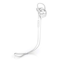 ECOXGEAR Sweatproof Sportbuds with Microphone & Controls & Passive Noise Cancellation - White