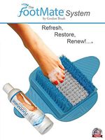 The Footmate System Foot Massager & Scrubber w/Rejuvenating Gel (Blue White Blue Base)