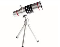 Wayoo Phone Camera Lens Kit,Monocular Telescope, Cell Phone Lens HD 12X Zoom Retractable Tripod for IPhoneX, 8, 7, 6s, 6s Plus& Samsung &Smartphone, Silver ...