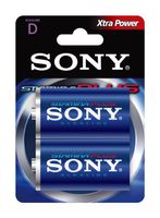 SONY S-AM1B2A Stamina Plus Alkaline Batteries D, 2 Pack