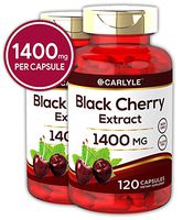 Black Cherry Capsules 1400 mg 240 Count | Non-GMO, Gluten Free | from Extract Concentrate | by Carlyle
