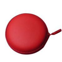 DZT1968 Storage Case Bag for Earphone Headphone SD TF Cards Colourful Portable Mini Round Hard (Red)