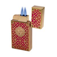 Rocky Patel Burn Collection Lighter - Pink with Gold Plates