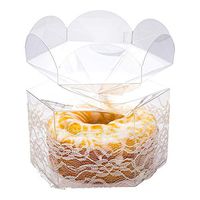 Candy Box, Clear Gift Boxes for Wedding, Party and Baby Shower Favors - Flower Top - 2.8"L x 2.8"W x 2.4"H - 100ct - Restaurantware