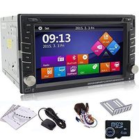 Ouku 6.2" 2Din LCD TFT in Dash Car DVD Player with DVD/CD/MP3/MP4/USB/SD/Radio/BT/Stereo/Audio GPS Navigation with Map Card