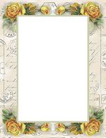 Yellow Floral Stationery Printer Paper 26 Sheets