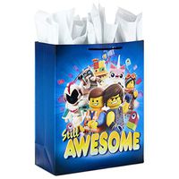 Hallmark 15" Extra Large Gift Bag with Tissue Paper (LEGO Movie 2) for Birthdays, Kids Parties or Any Occasion