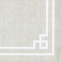 Entertaining with Caspari Cocktail Napkin, Rive Gauche Natural, 20-Pack