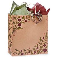 NW Tuscan Harvest Paper Shopping Bags - Regal Size - 14 1/2 x 9 x 16 1/4in. - Pack of 50