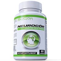 BioCor Nutrition NEUROCOR Cognitive Focus Formula Pills - Improve Mood - Boost Memory Function & Clarity - Improve Concentration and Alertness - Study Aid (60 Capsules - 1 Month Supply)