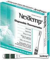 NexTemp Basic - Superior Accuracy and Maximum Infection Control for Healthcare Facilities - Disposable, Individually Wrapped (100 Pack) (Celsius)