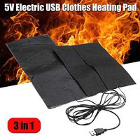 3 in 1 5V Electric Heating Pad Electric USB Jackets Clothes Heating Pad Washable Carbon Fiber Winter Infrared Fever