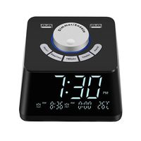 Shinea Digital Alarm Clock Radio with FM Radio,4.7 Inch LED Display,Dual USB Charging Ports,Adjustable Volume,Brightness Dimmer,Temperature Display, Alarm Clocks for Bedrooms,Easy To Set