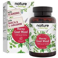 Horny Goat Weed for Women & Men 60 Capsules with Maca, Tribulus & L-Arginine - 1000 mg - Epimedium with Icariins - Stamina Boost, Energy and Perfomance