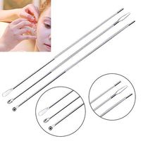 Baost 3Pcs Stainless Steel Ear Pick Set Ear Curette Earwax Removal Kit Ear Picks Ear Wax Remover Cleaner Curette Remover Double-End Ear Scoop Toothpick Ear Pick Pin M