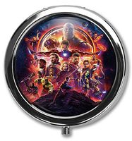 Hanbalin - The Avengers Custom Round Silver Pill Box Pocket 2.1 inches Medicine Tablet Holder Organizer Case for Purse