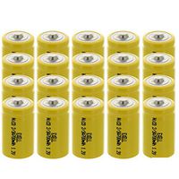 20x 2/3A Size 1.2V NiCD Button Top Rechargeable Batteries for electric mopeds, meters, radios, RC devices