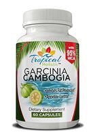 Pure Garcinia Cambogia Extract by Tropical Holistic - 95% HCA Extra Strength, All Natural Weight Loss Diet Pills, Appetite Suppressant, Fat Burner Slim for Men & Women, 1400mg, 60 Count VCap