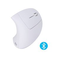 Transer Blueteeth Mode Ergonomic Vertical Wireless Mouse with 3 Adjustable DPI for Computer/PC/Laptop/Notebook (White)