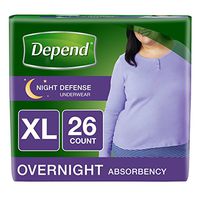 Depend Women's Night Defense Pull-On Underwear - X-Large, 24/Case