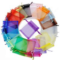Bekith 100 Pieces 5x7 inches 20 Mixed Color Organza Bags Drawstring Gift Bag Candy Jewelry Party Wedding Favor Present Pouches for Party Wedding Christmas Valentine