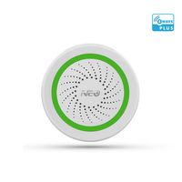 NEO Z-Wave Plus Siren Alarm with Strobe alerts, Battery-Powered, Works with SmartThings