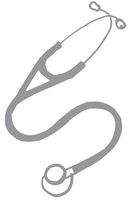 hBARSCI Stethoscope Vinyl Decal - 5 Inches - for Cars, Trucks, Windows, Laptops, Tablets, Outdoor-Grade 2.5mil Thick Vinyl - Gray