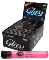 Glass Clear Rolling Papers 1 1/4 (24 Packs/Full Box) with Rolling Paper Depot Kewl Tube