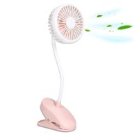 TianNorth Clip Fan Rechargeable Battery Operated Clip on Mini Desk Fan for Baby Strollers,Home, Office, Dorm, Outdoor (Pink)