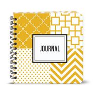 Spiral-bound Journal - 7.25" Square - Modern Design - Tangerine