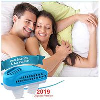 Snoring Solution Snore Stopper - Anti Mouth Breathing Sleep Nasal Breathing Filter Nasal Respirator Nasal Clip Stopper Air Ventilator (Blue)