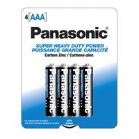 Panasonic Super Heavy Duty Battery AAA, 4 Count