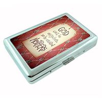 Mothers Day D9 Silver Metal Cigarette Case Honoring Mom Flowers Hearts