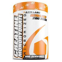 Axis Labs Micronized Creatine Monohydrate - Mineral Supplement - 100 Servings - Enhances Strength - Boosts Muscle Growth - Increases Overall Size