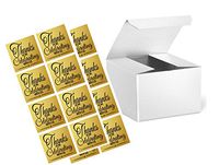 12pk 3 x 3 x 2" White Gift Candy & Party Favor Boxes with Thank You for Celebrating with Us Stickers