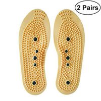 Healifty Magnetic Massage Pads 2 Pairs 5 Magnets Massage Insoles Magnetic Therapy Cuttable Insoles for Stimulating Pressure Points Acupressure and Reflexology