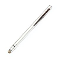 Lynktec TruGlide Mesh Fiber Stylus with Microfiber Knit Tip for All Capacitive Touch Screen Tablets, iPad, and Smartphone (Silver with Silver Clip)