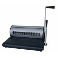 Tamerica TW-3100 Manual Wire Punch & Bind Machines, 3:1 Pitch, 5000 Sheets/Hour Punching Rate, 250 Books/Hour Binding Rate, 3/16" - 1-1/4" Binding Capacity, 20 Sheets Punching Capacity