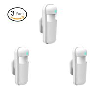 Motion Detector, 433Mhz Wireless Infrared Detector Motion Detector Low-Power Consumption Pack of 3 (White Colour)