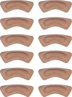 Hotop 6 Pairs Heel Cushion Pads Heel Shoe Grips Liner Self-Adhesive Shoe Insoles Foot Care Protector (Brown)