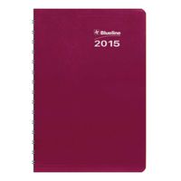 Blueline Duraglobe Weekly Planner Sugarcane Based Paper, 8-Inch X 5-Inch, Red (C215.23T)