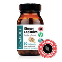 DR WAKDE’S Ginger Capsules | 60 Veg Caps | Ayurvedic Supplement | Vegan | 100% Herbal | Quantity Discounts | Free Shipping on Multiples | Same Day Dispatch