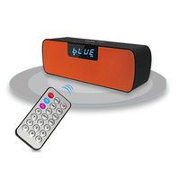 FARSIC Portable Bluetooth Wireless Speaker, Shockproof, 360°Surround Sound Speaker, Loud Sound for Party, Outdoors, Family - Orange black