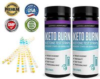 Keto Test Strips Testing Ketosis Levels on Low Carb Ketogenic Diet 100 Urinalysis Tester Strips Accurate Meter Measurement of Urine Ketones Test 2 Bottles